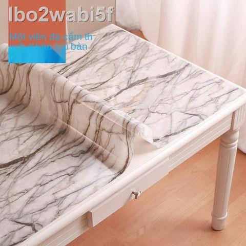 ❀ ⊕ lbo2wabi5fBàn kính mềm khăn trải bàn cà phê ​​thảm tấm pha lê giả đá cẩm thạch PVC hình chữ nhật Châu Âu k