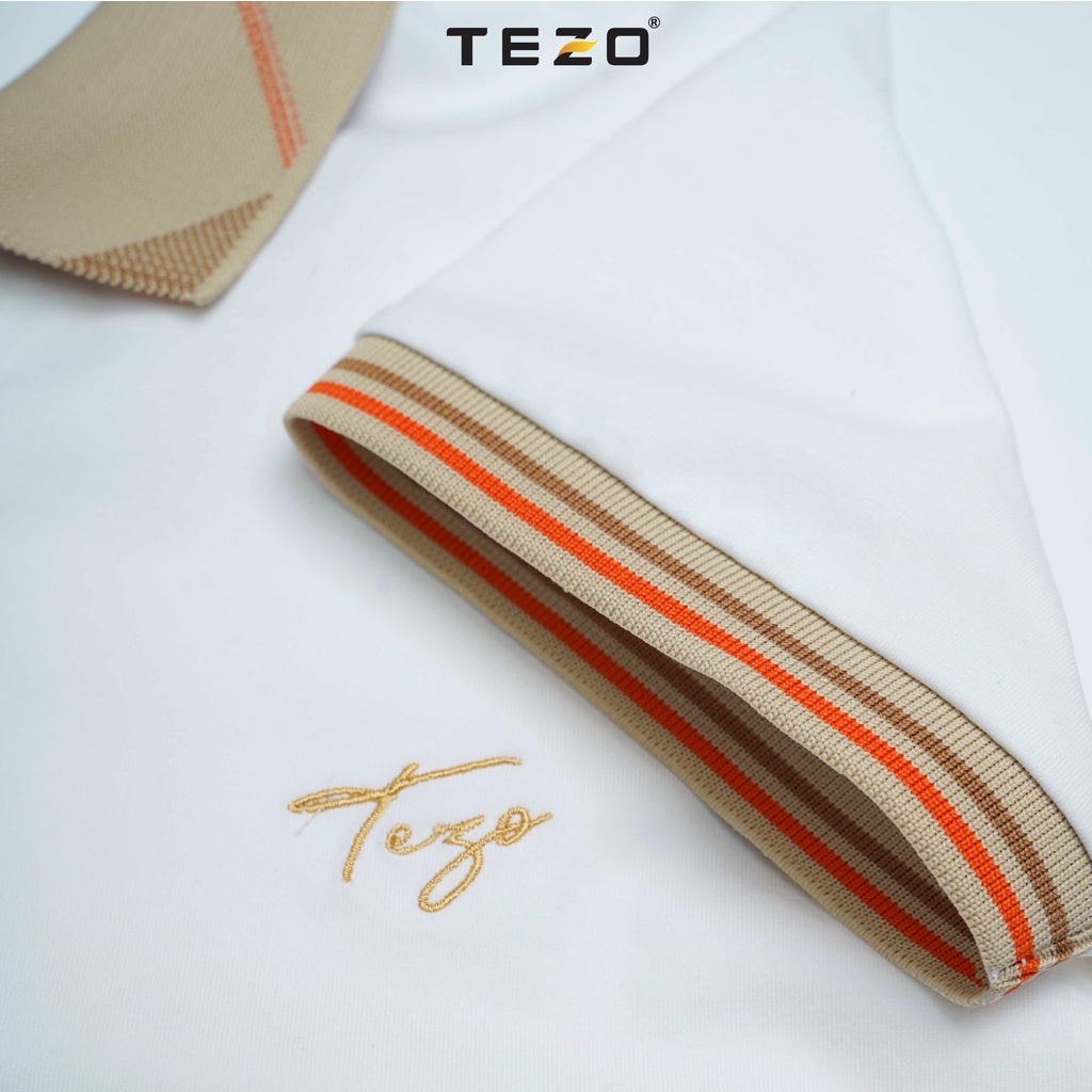 Áo polo nữ thiết kế bo màu be Tezo năng động trẻ trung 2205APCB05
