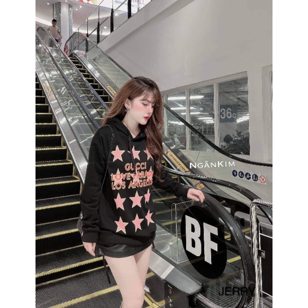 Áo hoodie sao chữ hàng QCL1