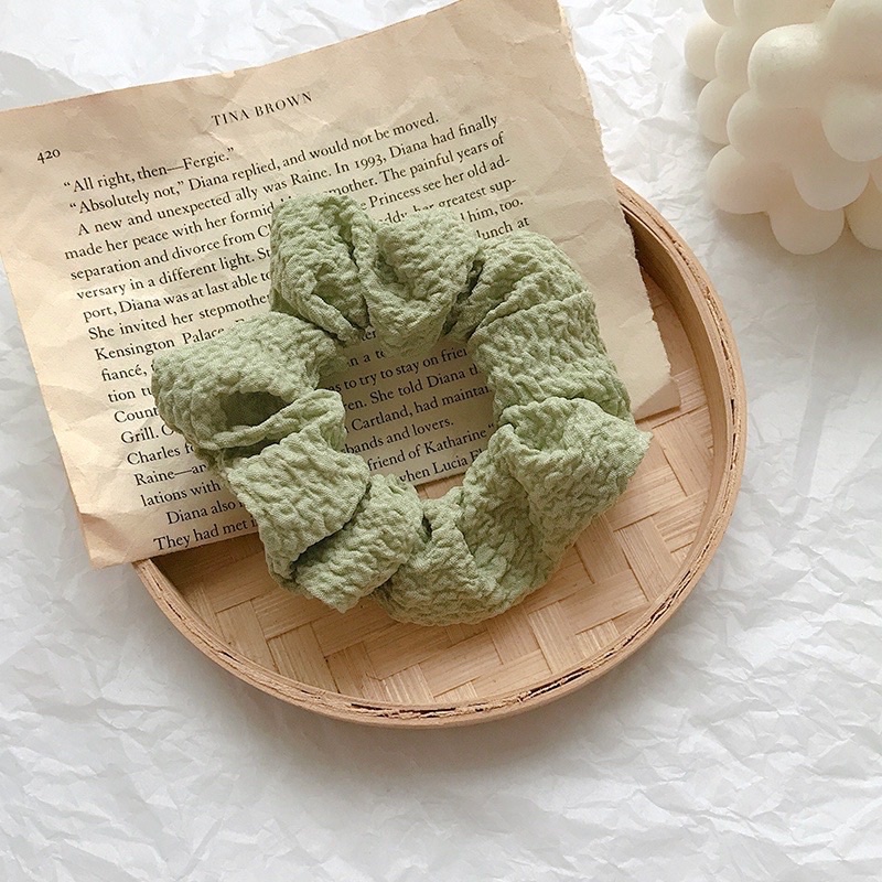 Dây buộc tóc Scrunchies size vừa nhiều màu/ Dây cột tóc scrunchies