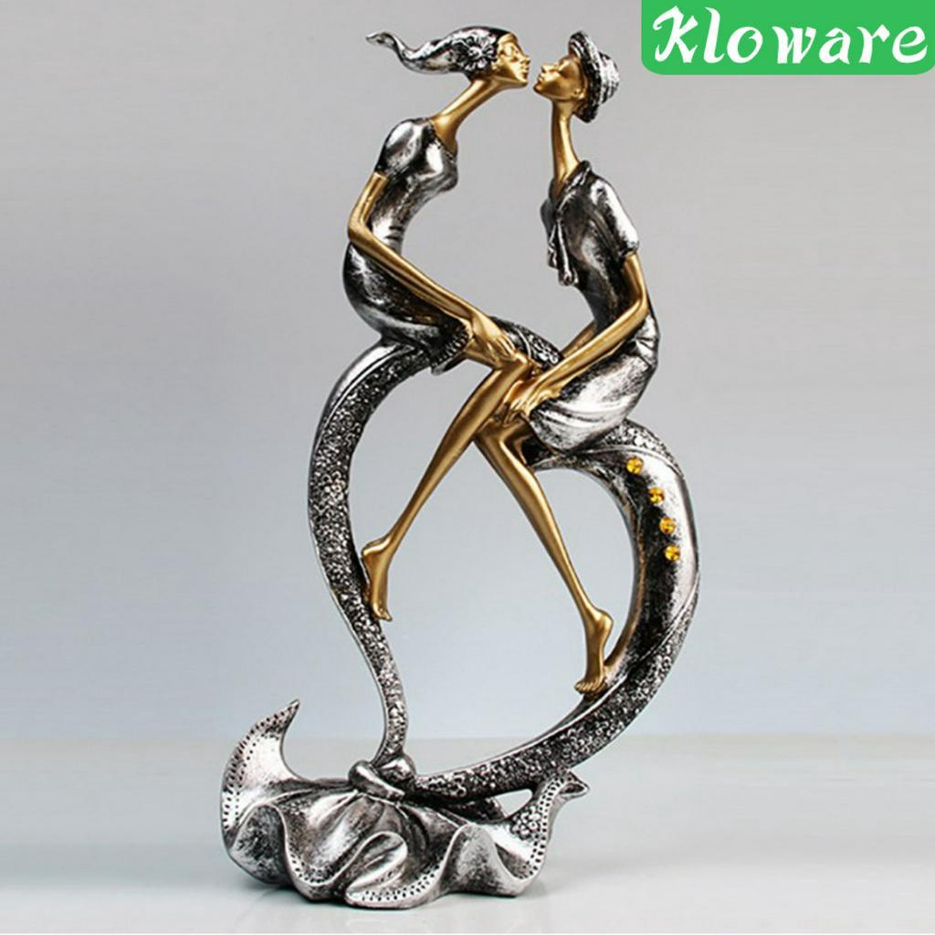 [Kloware] Tượng Cặp Đôi Hôn Nhau Bằng Nhựa Resin Để Bàn Trang Trí