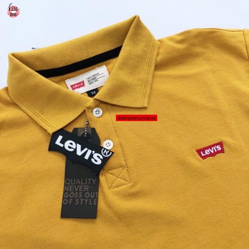 Áo Thun Polo Vải Cotton In Họa Tiết Levis Cá Tính Cho Nam