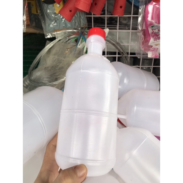 Can nhựa trắng vuông tròn 1L,2L