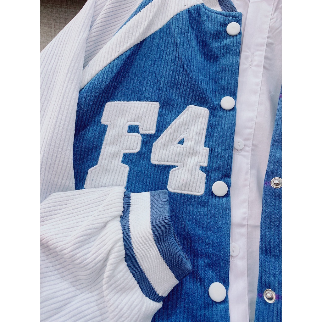 Áo khoác bomber F426 Lylyshop Unisex, kiểu áo khoác bóng chày chất nhung tăm lót dù trơn thêu chữ form rộng cho nam nữ | BigBuy360 - bigbuy360.vn