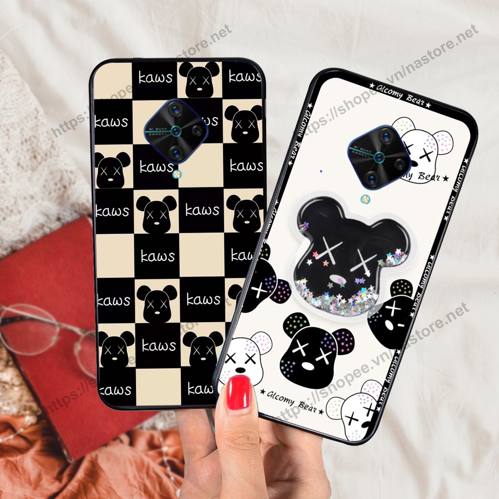 Ốp lưng Vivo S1 / S1 Pro trái tim họa tiết caro, mikey họa tiết beabrick kaws cute