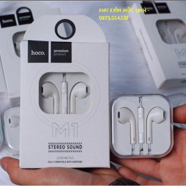 Tai Nghe Chính hãng Hoco M1 âm thanh siêu chất phù hợp với tất cả các máy giắc 3.5