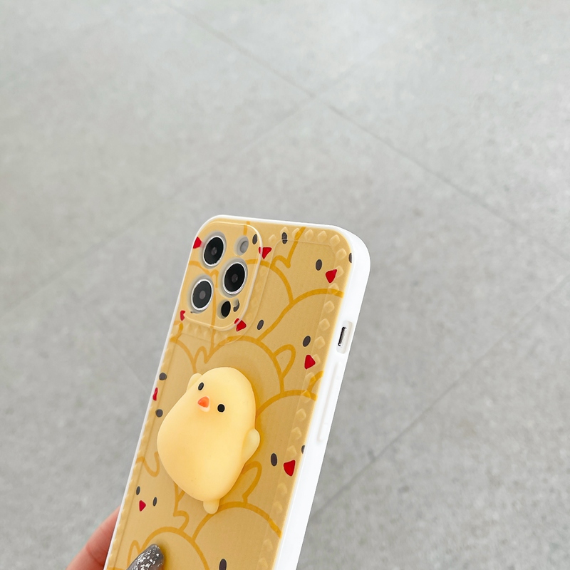 Ốp Điện Thoại Tpu Mềm Hình Gà 3d Màu Vàng Dễ Thương Bảo Vệ Toàn Diện Cho Iphone 11x12 Xs Xr 7plus | BigBuy360 - bigbuy360.vn