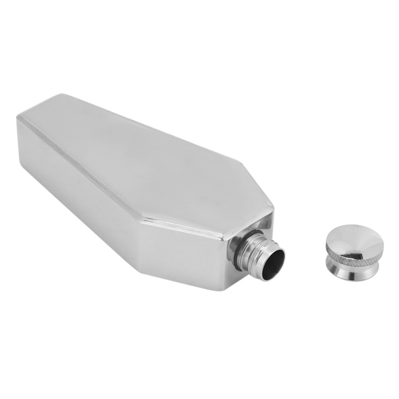 Bình Đựng Rượu Mini 100ML Bằng Thép Không Gỉ Hình Quan Tài Độc Đáo