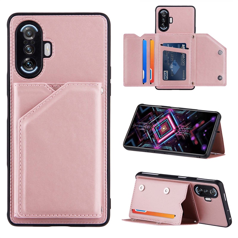 Bao Da Có 3 Ngăn Thẻ Cho Xiaomi Redmi K40 Gaming / Mi 11 Pro / Mi 11 Lite / Mi 11 Ultra / Note 10 Pro / Note 10 Pro Max