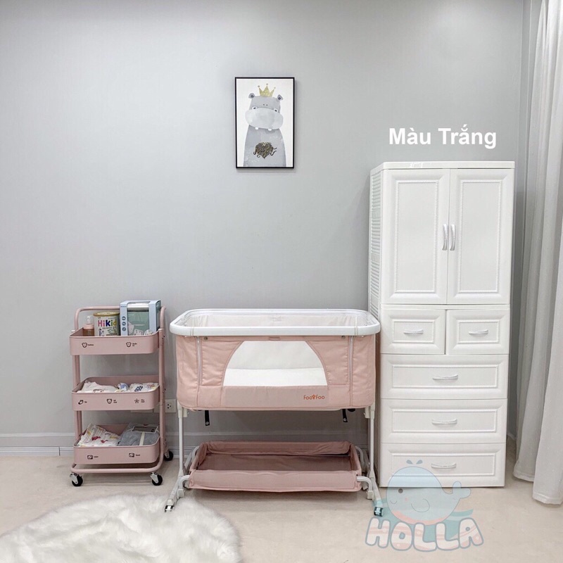 Tủ Nhựa 5 Tầng Vân Gỗ Cao Cấp Honper / Holla Chính Hãng