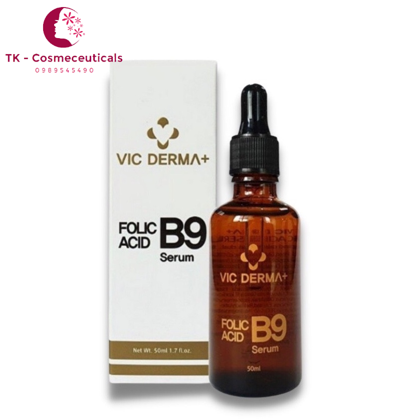 Serum B9 Vic Derma Folic Acid Giúp Da Trắng Sáng, Phục Hồi Trẻ Hóa - 50ml