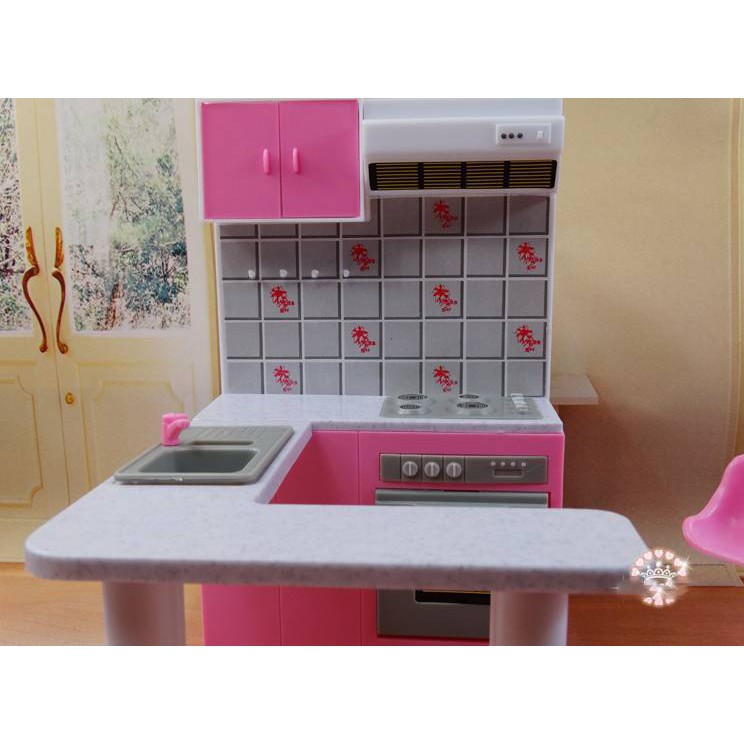 Đồ nội thất nhà bếp cho búp bê, hộp phụ kiện nội thất cho búp bê Barbie,búp bê Xinyi,búp bê Licca