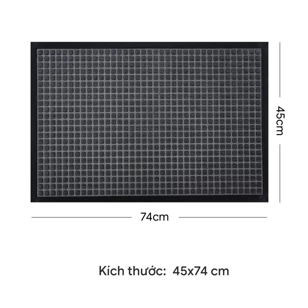 Thảm cửa ra vào cao cấp chống trượt tuổi thọ cao Fesson 75 x 45cm