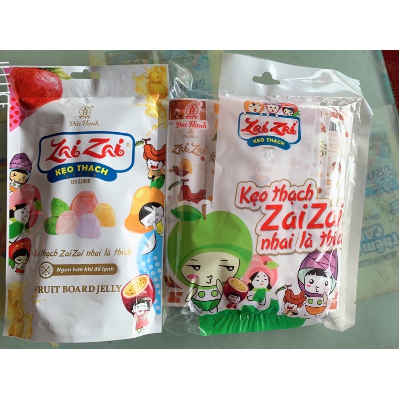 Kẹo Thạch Zaizai Dài tiết hạnh mẫu mã mới Gói 320g
