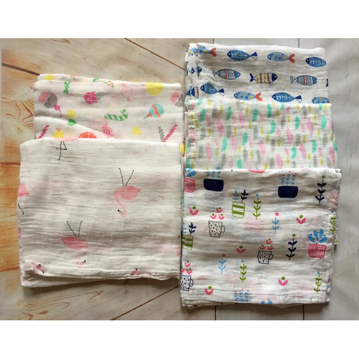 Khăn COTTON ADEN đa năng dùng tắm hoặc quấn bé yêu