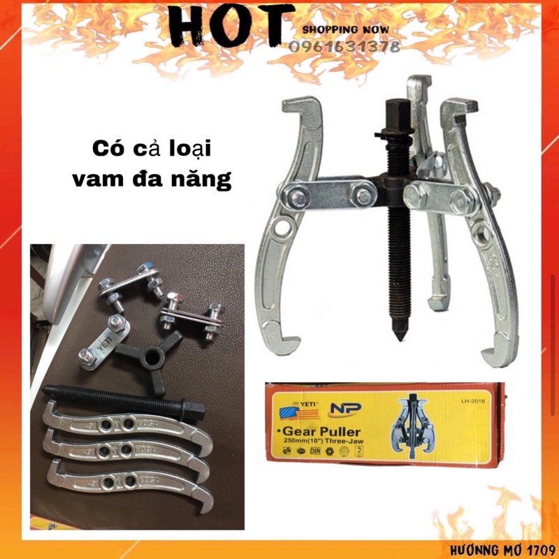 Vam cảo 3 càng 10inh 250mm tháo vòng bi, bánh răng