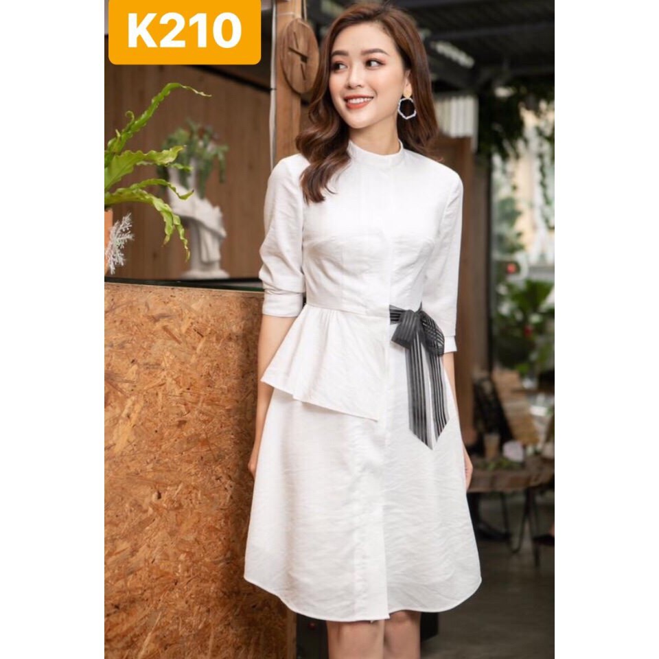 ĐẦM XÒE EO NƠ K210 -  TIIN STORE (Hàng may thiết kế ,ảnh thật shop tự chụp)