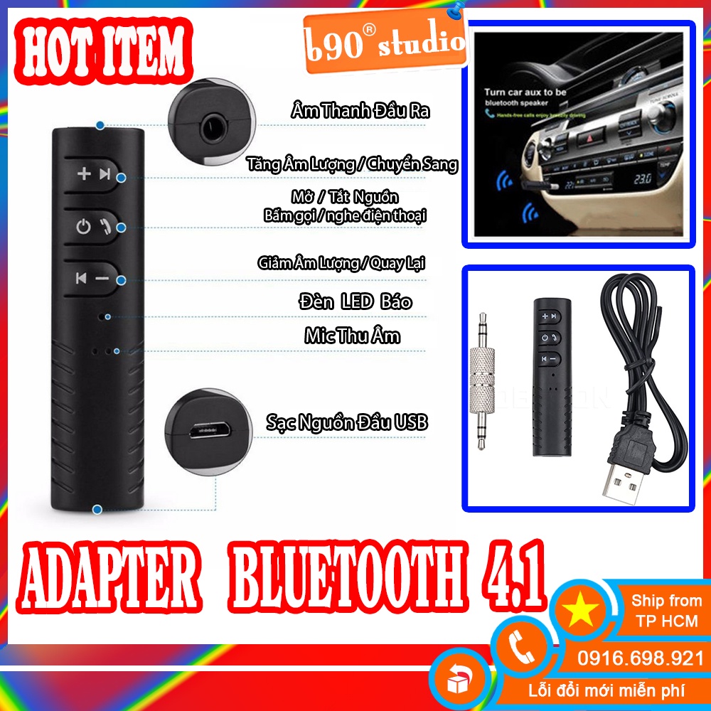 🔥 GIÁ SỈ 🔥 Adapter bluetooth receiver 4.1 rảnh tay -dc
