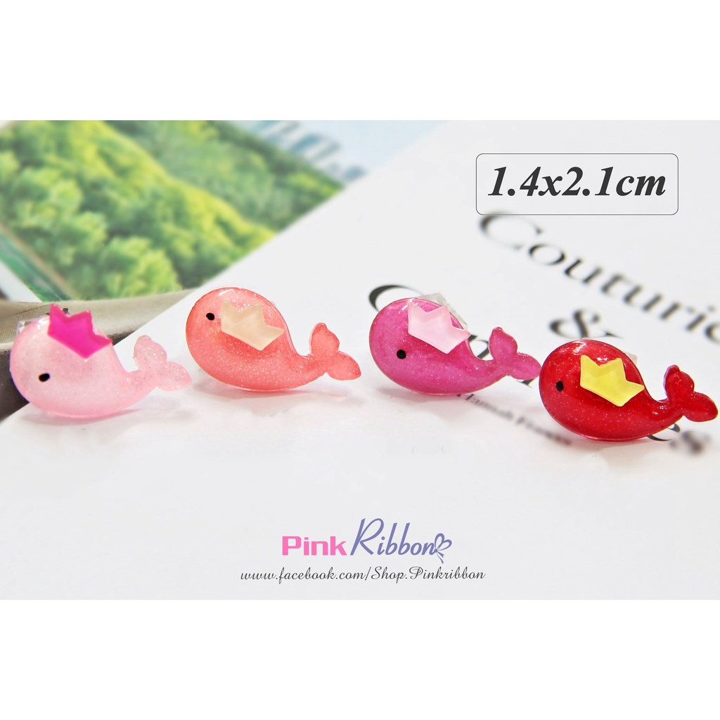 SET 5c - Cá voi nhựa - Ô nhựa màu ánh nhũ