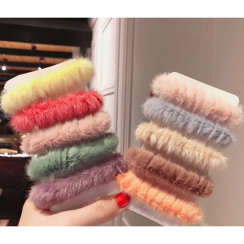 giá sỉ.combo 10 cột tóc xinh mẫu lông sang trọng đủ màu=55k