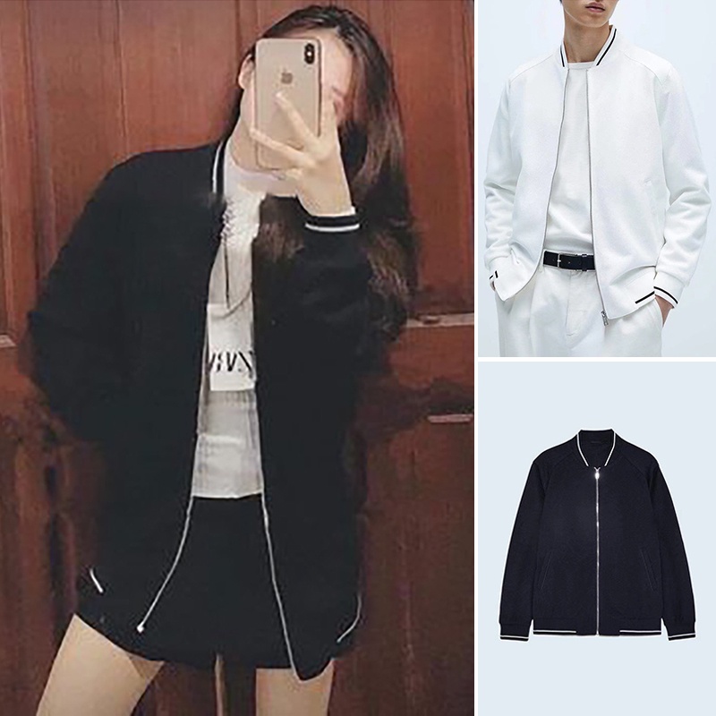(3 MÀU) ÁO KHOÁC BOMBER ZARA MAN VẢI PIQUE XANH/ĐEN/TRẮNG - 0706/406