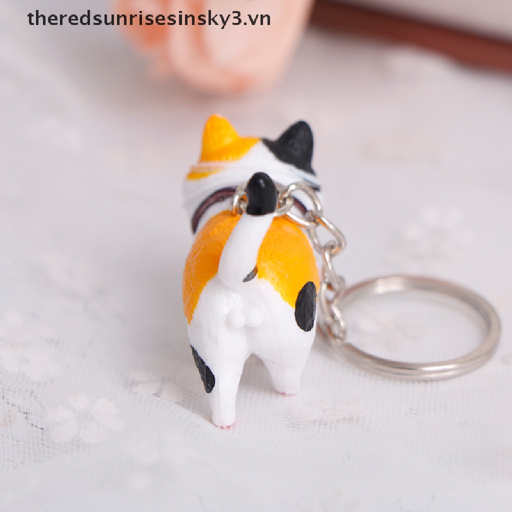 Móc khóa hình mèo đeo khẩu trang trang trí dễ thương