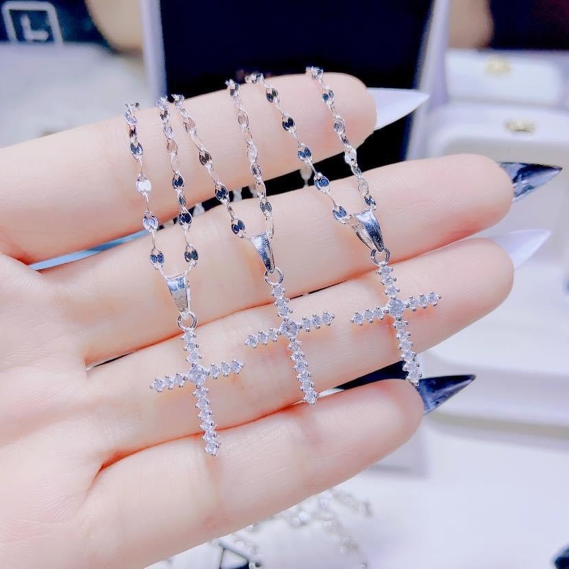 Dây chuyền bạc nữ mặt thánh giá cao cấp - Trang sức bạc Evasilver