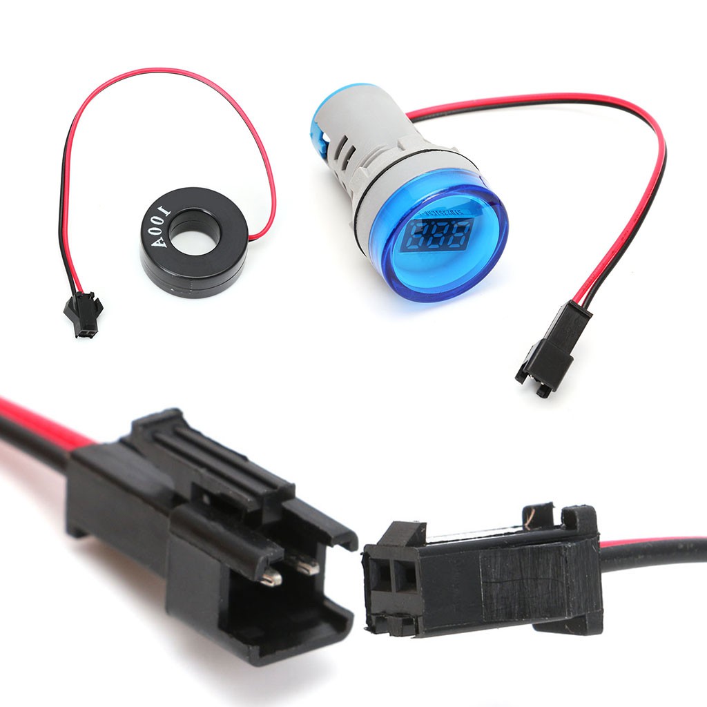 Ampe kế kỹ thuật số 22mm AC 220V 0-100A hiện thị dòng điền xoay chiều