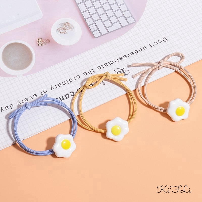 Dây Buộc Tóc Hình Quả Trứng Phong Cách Hàn Quốc