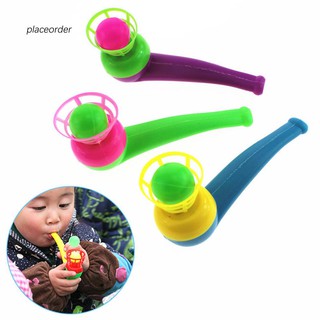 PEOD_Funny Colorful Kids Sport Blowing Toy Fillers Pipe Ball Game Birthday Gifts