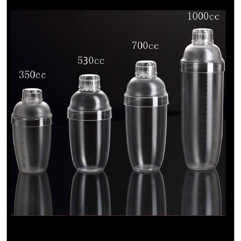 [GIÁ XƯỞNG] Bình lắc shaker nhựa pha chế cafe cocktail bartender 350ml-500ml-700ml-1lít