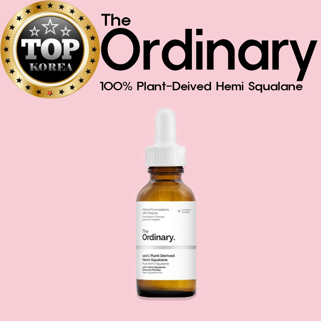 <The Ordinary >100% Plant-Deived Hemi Squalane / Serum dưỡng ẩm cho da của The Ordinary 30ml chứa hợp chất Squalane 100% chiết xuất thực vật