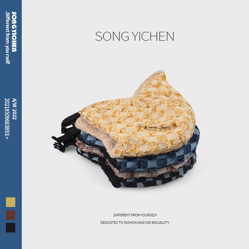 Mũ Cao Bồi Dày Dặn Chống Gió Giữ Ấm Tai Thời Trang Thu Đông Hàn Quốc Cho Nữ