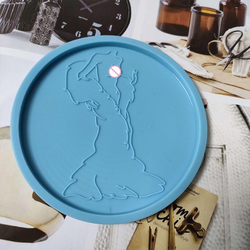 Khuôn Làm Đế Lót Ly Bằng Nhựa Resin Epoxy Hình Người Độc Đáo