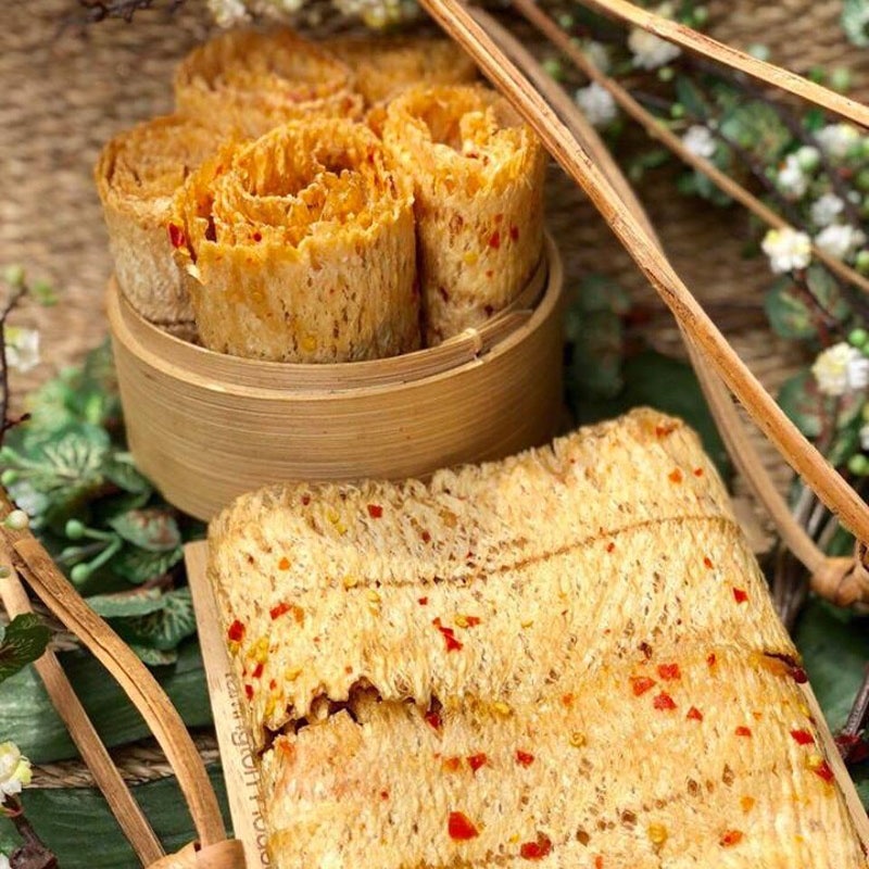 Mực cán tẩm gia vị 250g ăn liền, mực khô cán mỏng, đồ ăn thơm ngon - Ăn vặt nhà Cốm