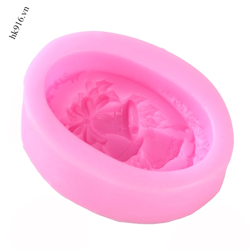 Khuôn Silicone Làm Xà Phòng Thủ Công Hình Chuông Giáng Sinh 3D hk916.vn