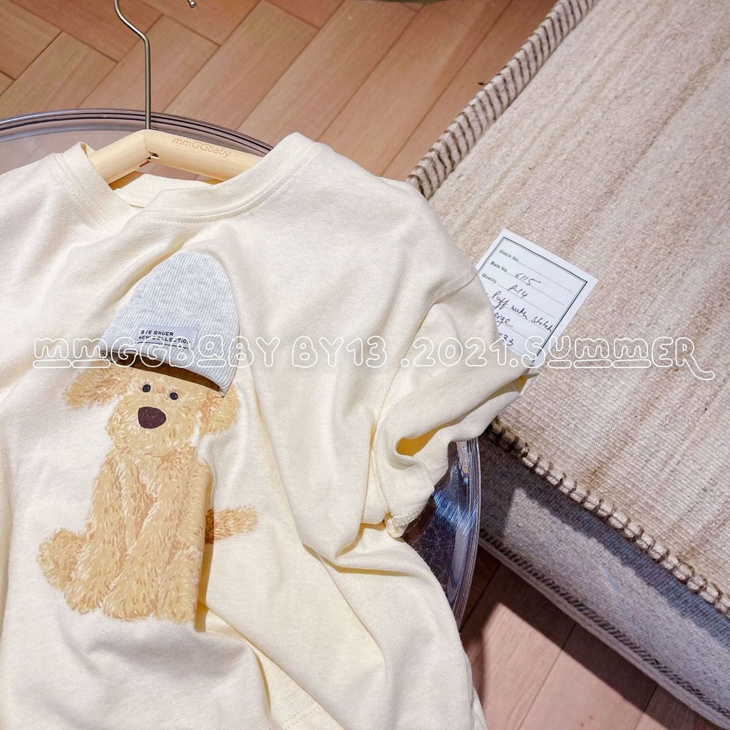 Áo Thun Tay Ngắn Dáng Rộng In Hoạt Hình Kiểu Hàn Quốc Thời Trang Mùa Hè Cho Bé Trai