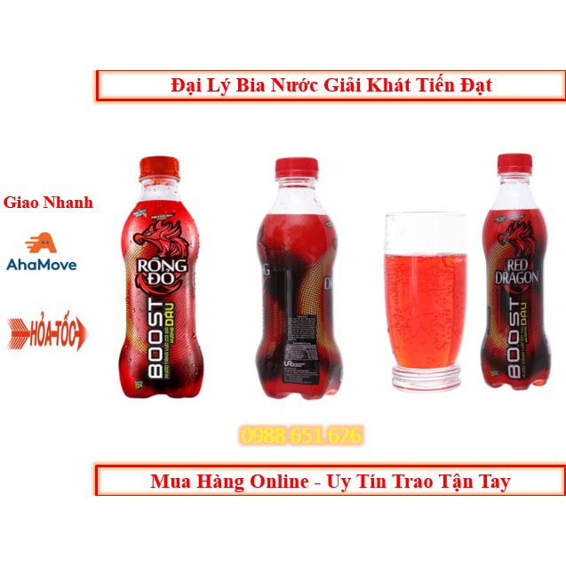 Lốc 6 chai nước tăng lực có ga rồng đỏ hương dâu hương nho chai 330 ml - ảnh sản phẩm 5