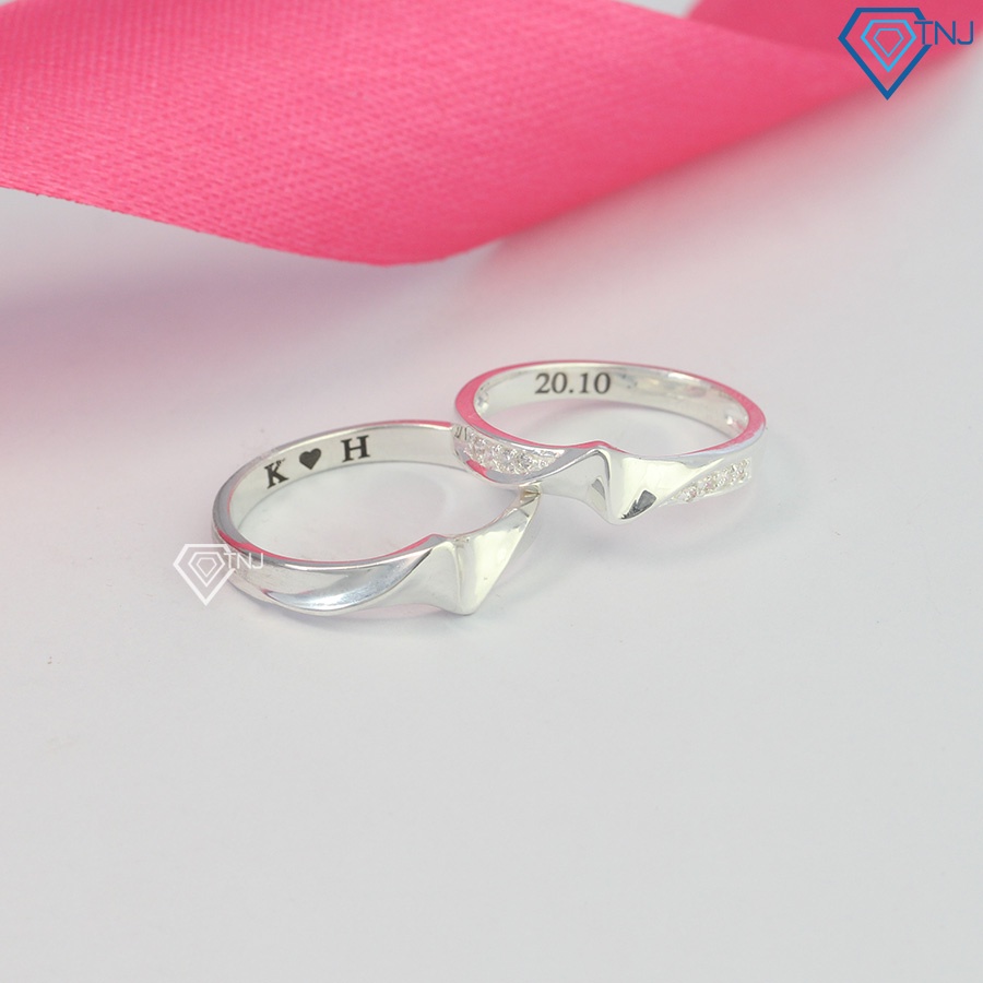Nhẫn bạc nam nữ khắc tên theo yêu cầu ND0444 Trang Sức TNJ