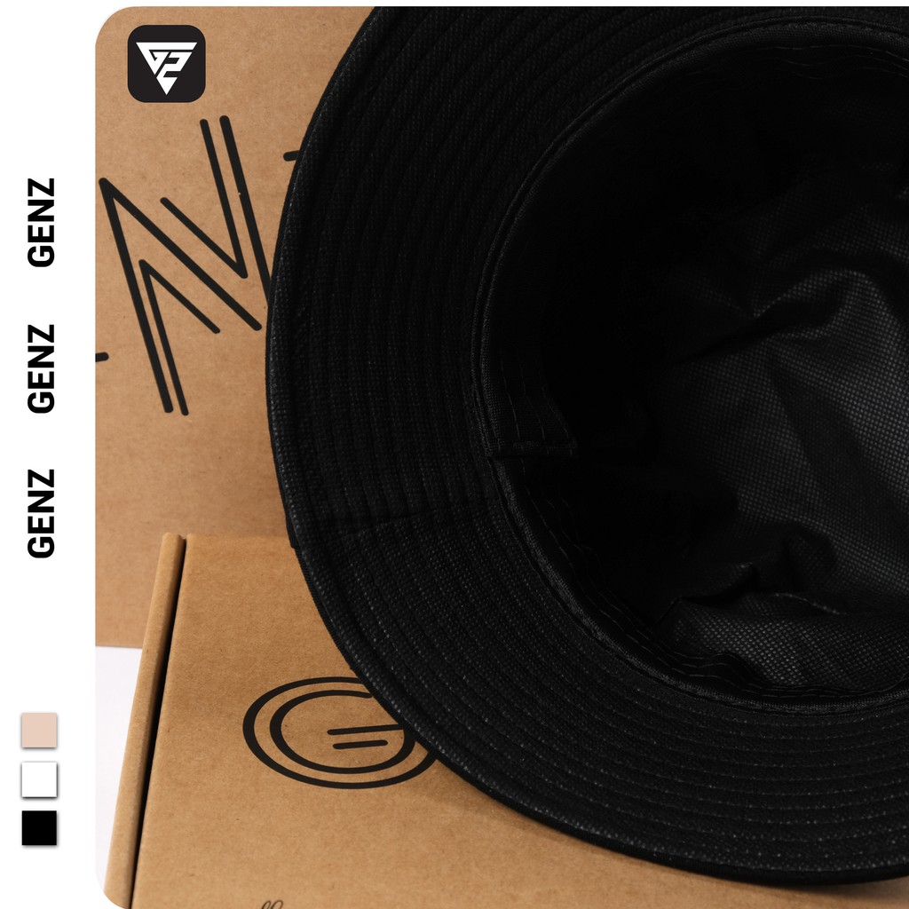 Nón bucket tròn vành GENZ trơn nhiều màu phong cách Ulzzang Unisex ZA005