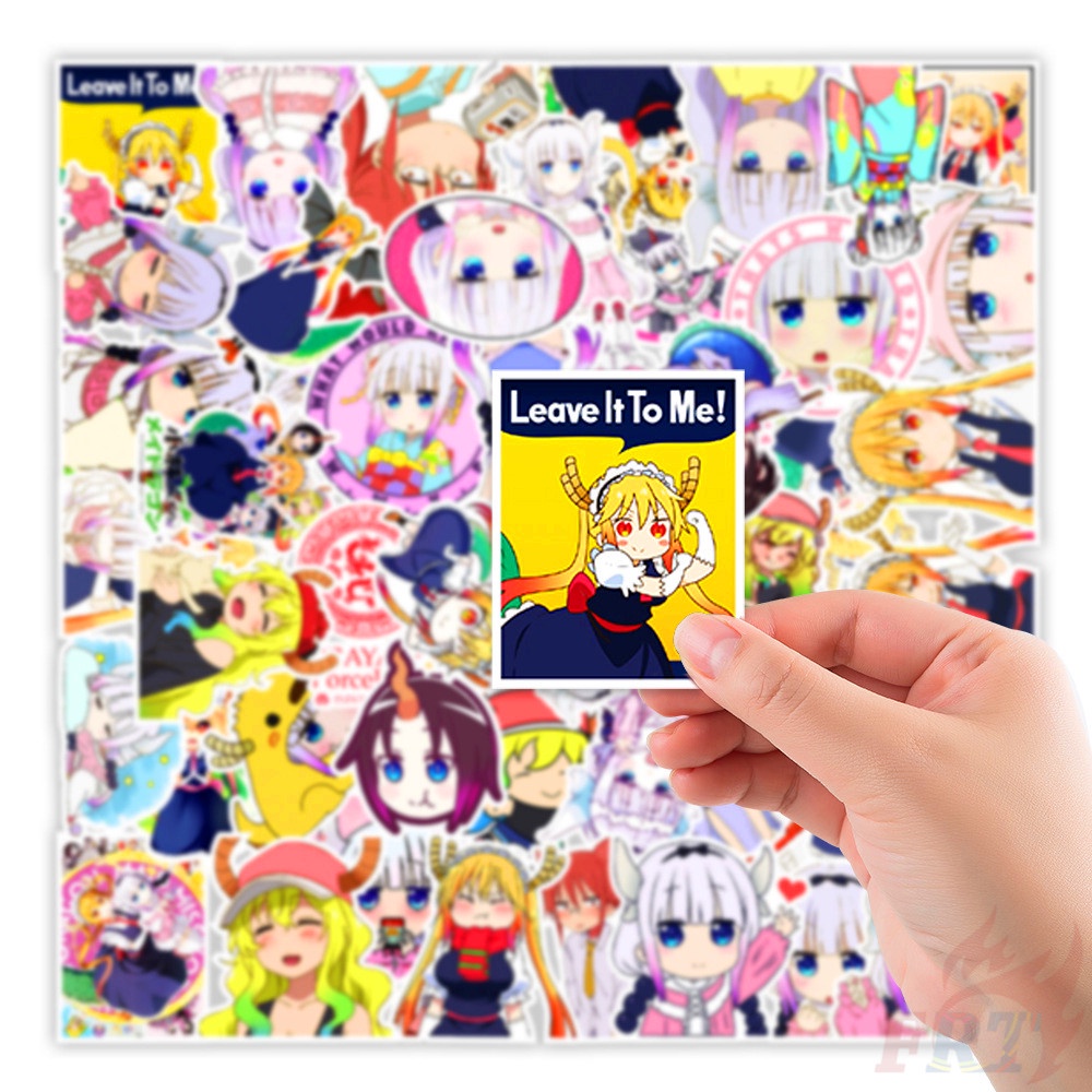 Bộ 50 Miếng Dán Họa Tiết Hoạt Hình Kobayashi 's Dragon Maid Series 01 Độc Đáo Trang Trí Vali / Laptop Diy