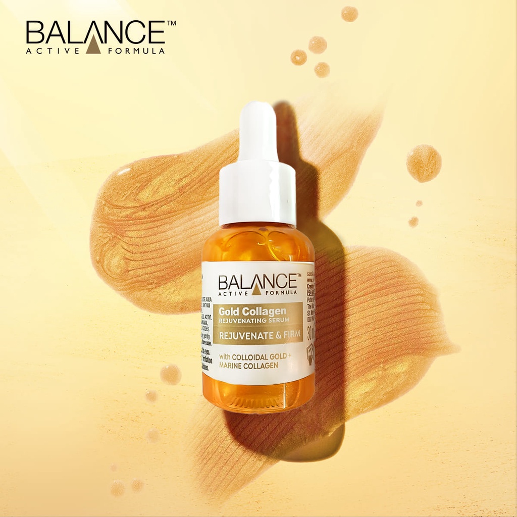Serum Balance Active Formula Gold + Marine Collagen Rejuvenating 30ml, Trẻ Hóa, Sáng Da, Căng Bóng