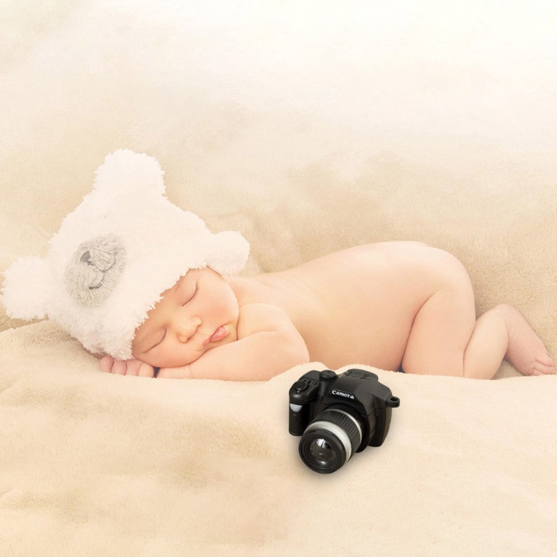 Mô hình máy ảnh mini làm đạo cụ chụp ảnh cho bé/trang trí nhà búp bê 1/12