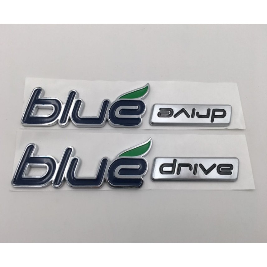 Logo 3D chữ nổi BLUE DRIVE cho xe  HYUNDAI