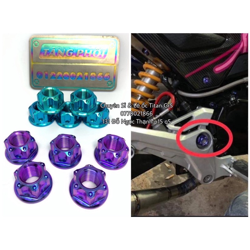 Tán titan gr5 5li 6li 8li 10li 12li 14li bắt tay thắng cốt bánh đĩa tải