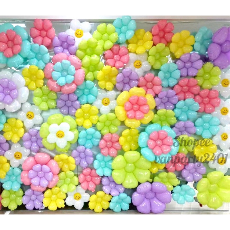 Bóng nhôm hoa cúc nhiều màu sắc  trang trí sinh nhật, party, đầy tháng, dã ngoại, khai trương, cưới hỏi