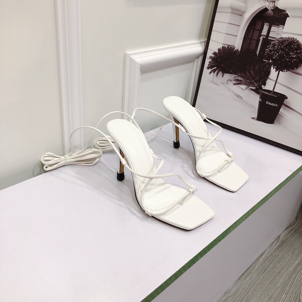 Sandal Cột Dây Nữ 9p Hàng Cao Cấp [ Hình Thật ] Bản Dây Mảnh Siêu Sang Form Chuẩn Lên Chân Cực Xinh  - Chị Chảnh Store
