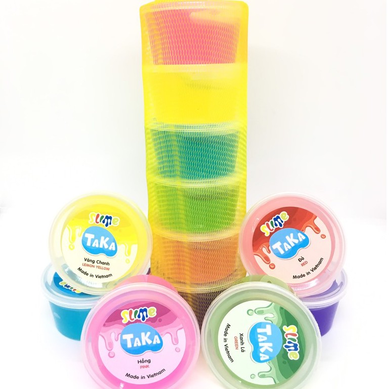 HÀNG VIỆT NAM] slime slam Taka set 6 màu nặng 400gram giảm căng thẳng mệt mỏi