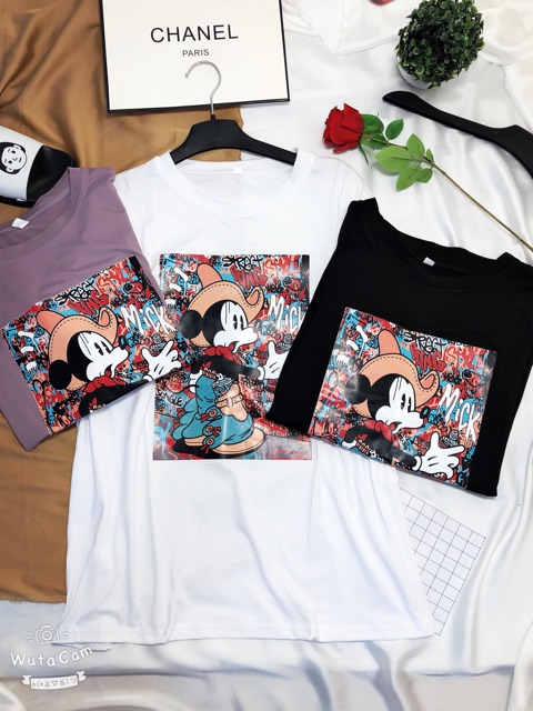 [12] Áo thun đẹp⚜️FREESHIP⚜️ Áo thun nữ unisex hình MICKEY Áo thun nu quang chau | BigBuy360 - bigbuy360.vn