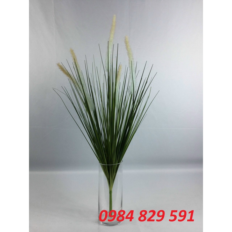 Cành lau giả trang trí 3 bông